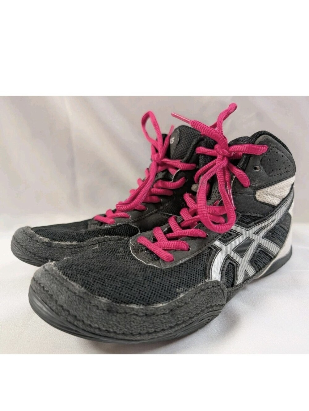 ASICS Matflex 6 GS Youth Kids Wrestling Shoes Black Pink Size 2 1084A007